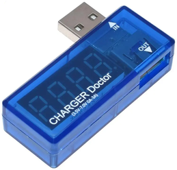 Цифровой USB-тестер 3-7 В/0-3 А, вольтметр-амперметр.