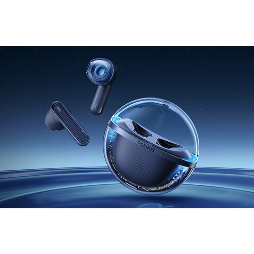 Беспроводные наушники Baseus Bowie E5x Levitate Above The Beat BT53 Ambient Light 330 mAh35mAh Deepsea Blue 579000₽