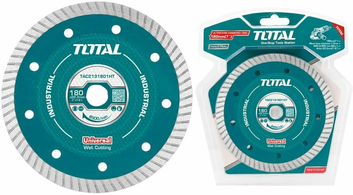 Диск Ультратонкий алмазный TOTAL TAC2131801HT 180мм x 0,8мм