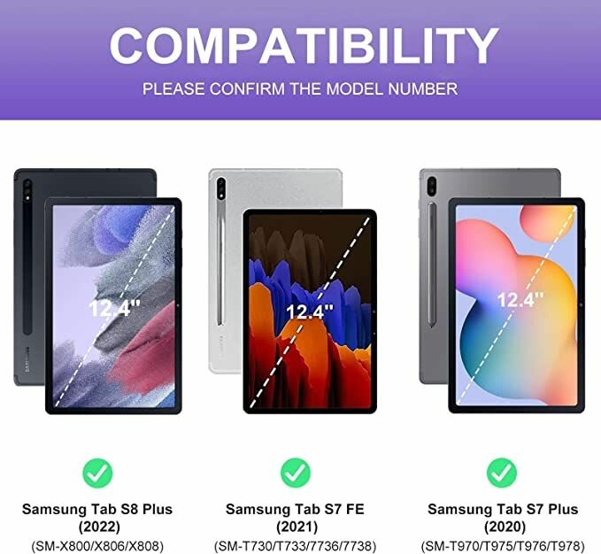 Чехол MyPads для 
 Samsung Galaxy Tab S7 FE, Tab S7 Plus, Tab S8 Plus 12.4' (T970, T735, X806)