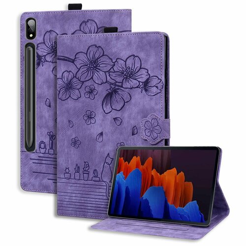 Чехол MyPads для Samsung Galaxy Tab S7 FE, Tab S7 Plus, Tab S8 Plus 12.4' (T970, T735, X806) for samsung galaxy tab s7 plus fe case magnetic stand cover with pencil holder for galaxy tab s6 lite case