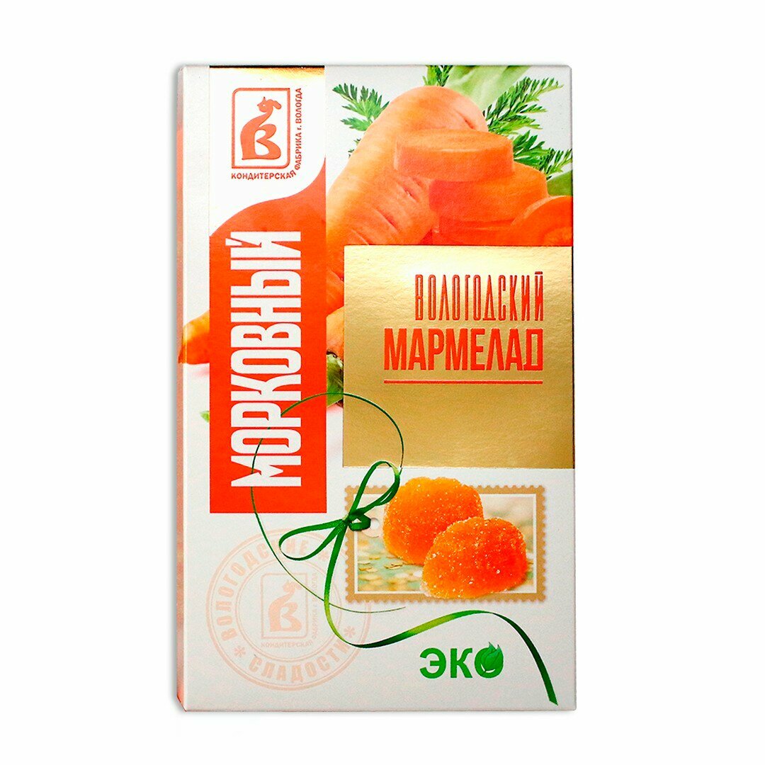Мармелад натуральный - Морковный, 280 г.