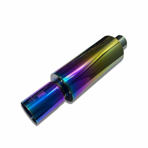 Глушитель HKS Hi-Power Neo Chrome 63мм вход/89мм выход с расширением (универсальный) тихий бас / бочка / банка