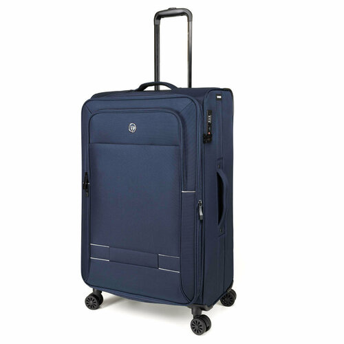 фото Чемодан torber t1901l-blue, 85 л, размер l, синий