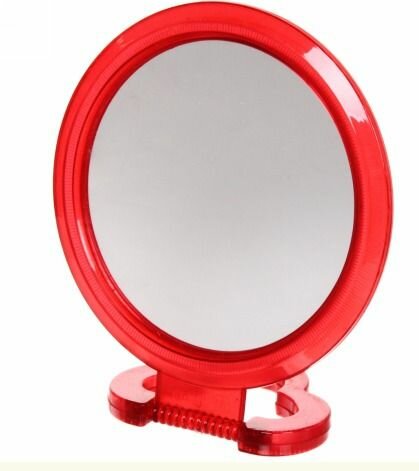 Зеркало настольное в пластиковой оправе "Эстетика" круг, подвесное, цвет микс, d-18,5см (Стикер на минивложение)