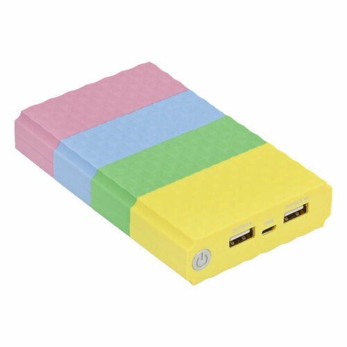 Универсальный внешний аккумулятор Power Bank Separable Power Bank 10400mAh из 4-х элементов 2xUSB 2A разноцветная 650₽