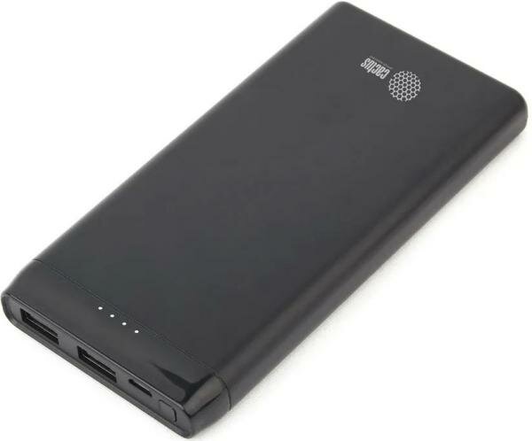 Мобильный аккумулятор Cactus CS-PBFSPT-10000 10000mAh 3A 2xUSB солн. бат. черный