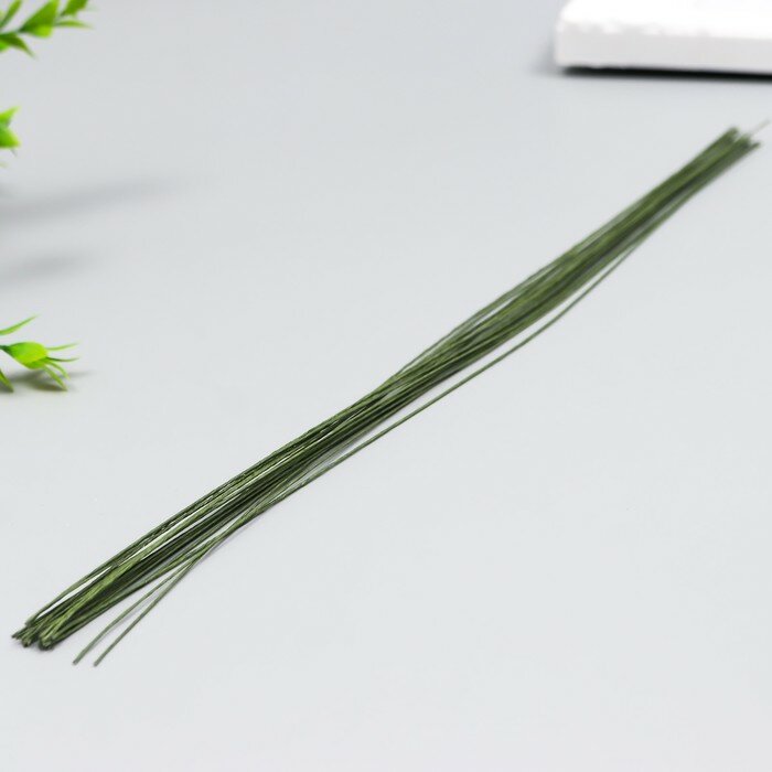 Флористическая проволока Ø0,46 мм, цв. зеленый, 36 см, уп.20 шт