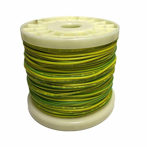 Провод силиконовый 20AWG 0,5 мм кв 100 м (желто-зеленый)
