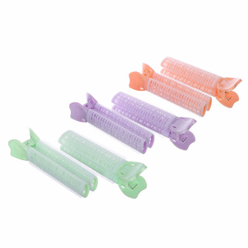 ЮНИLOOK Бигуди для прикорневого объема волос 2шт 105х3см пластик нейлон 3 цвета ACS-71 6 штук 931₽