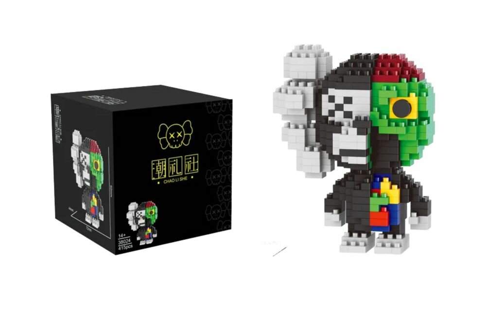 Конструктор "Из миниблоков 3D Balody Kaws: обезьянка-половинка " 415 дет. 18267