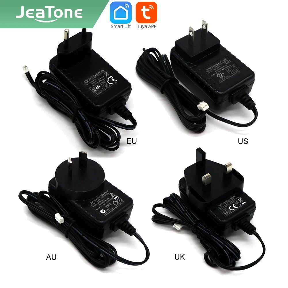JeaTone адаптер питания для домофона 12В 1А EU