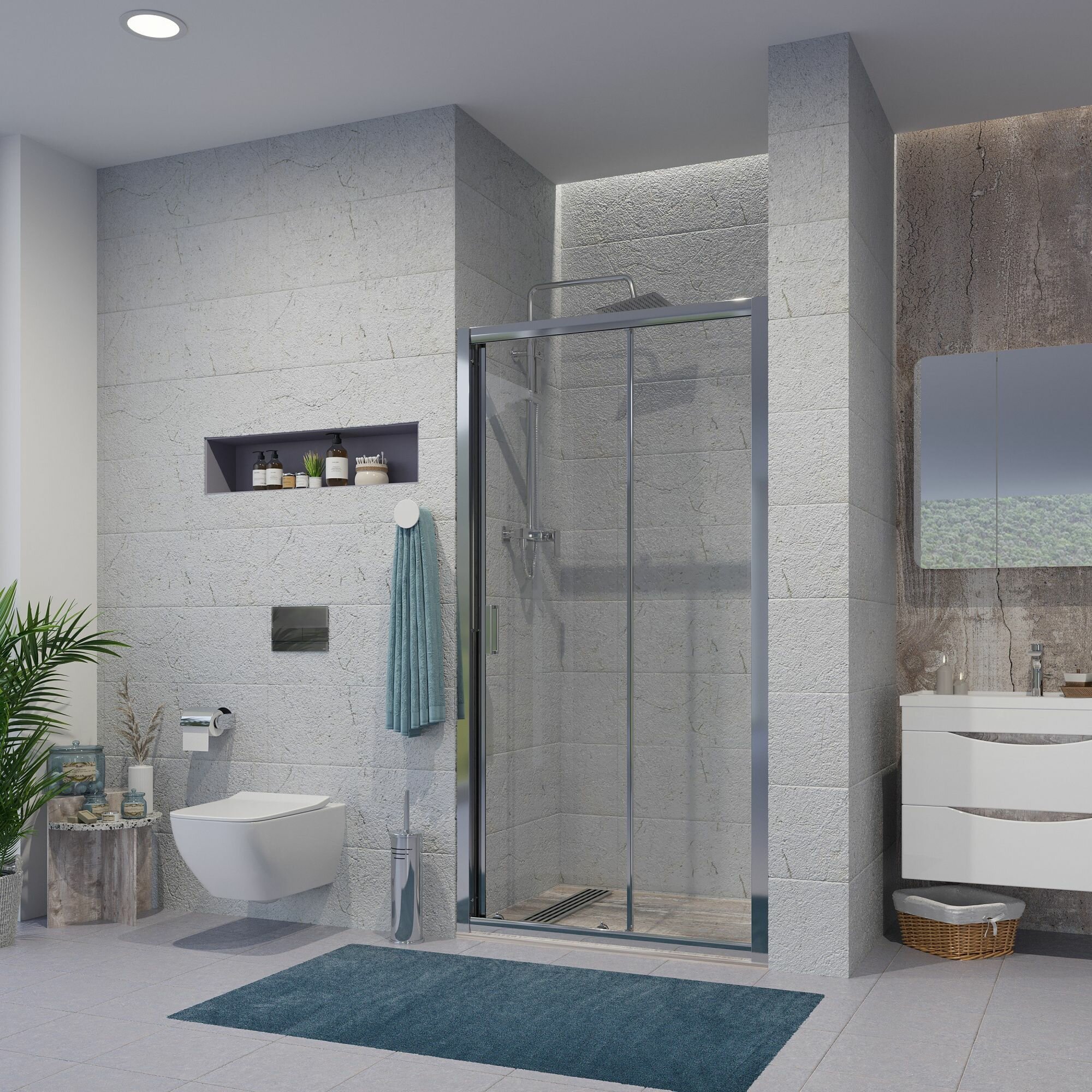 Душевая дверь в нишу Niagara Nova NG-62-8A 80x190