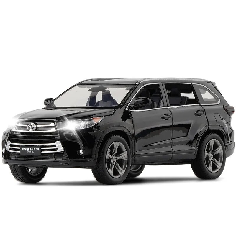 1/32 Toyota Highlander SUV металлический игрушечный автомобиль JKM со звуком и светом