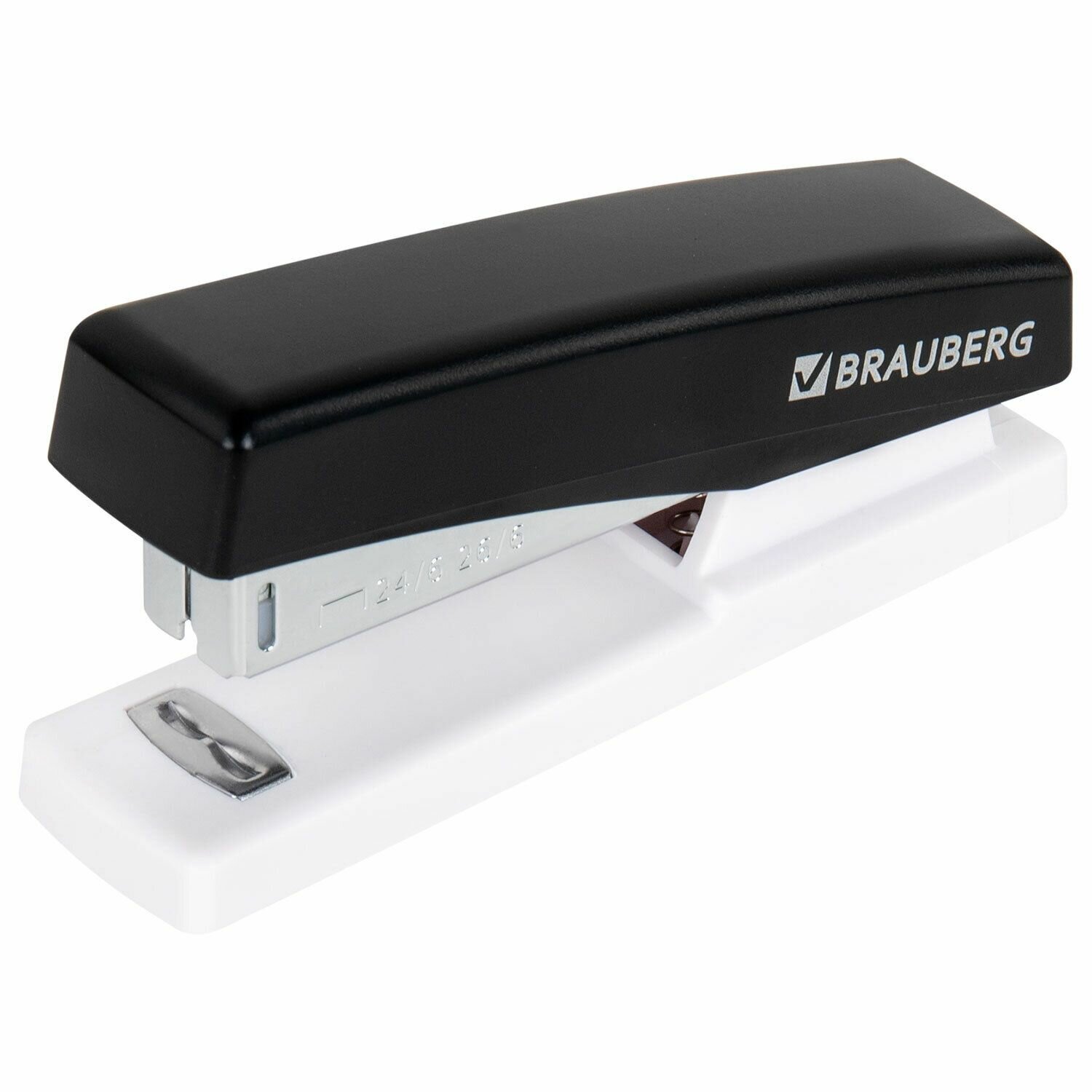 Степлер Brauberg №24/6, 26/6 "Style" до 25 листов, черный