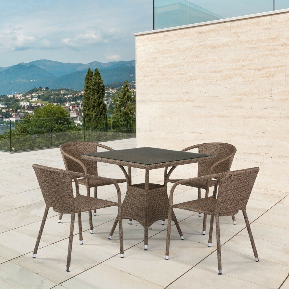 Комплект мебели 4+1T197BT/Y137C-W56 4PCS Light Brown 4Pcs