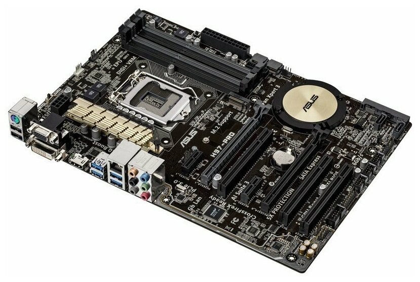 Материнская плата S-1150 ASUS H97-PRO SATA/4xDDR3/M.2/GLan/USB3.0/VGA/DVI-D/HDMI/ATX — фото 1