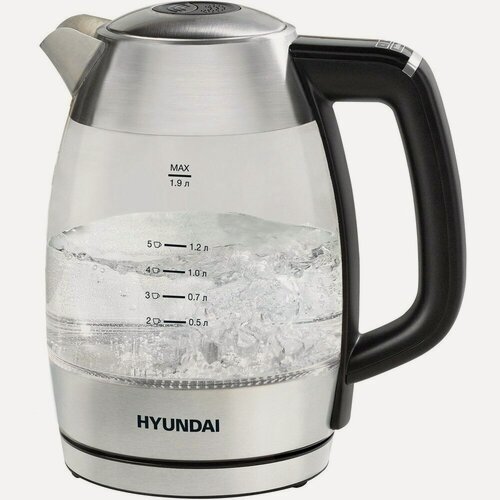 Изображение товара Чайник Hyundai HYK-G9408 черный/серебристый