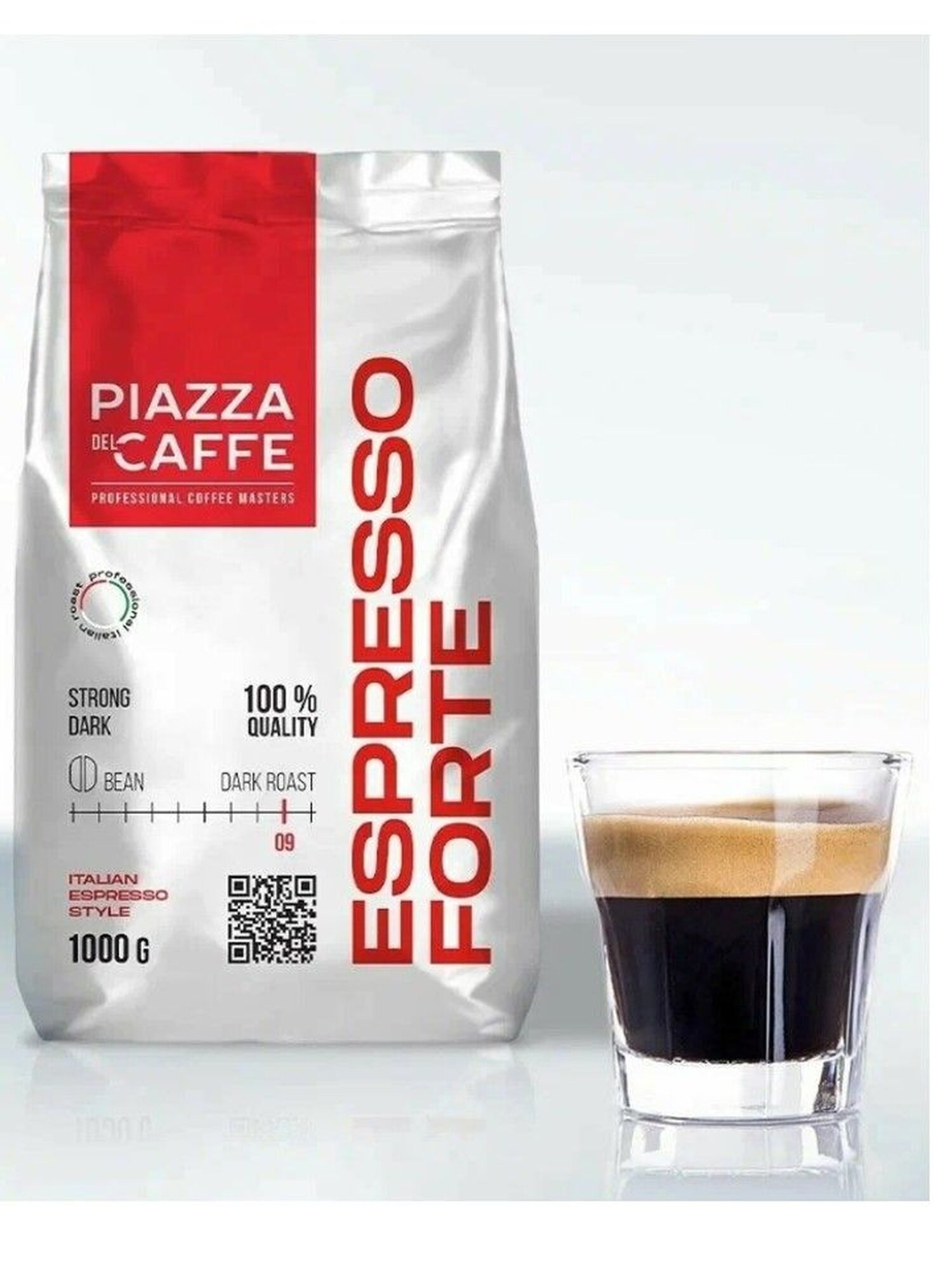 Кофе в зернах Piazza del Caffe Espresso Forte, 1000 гр