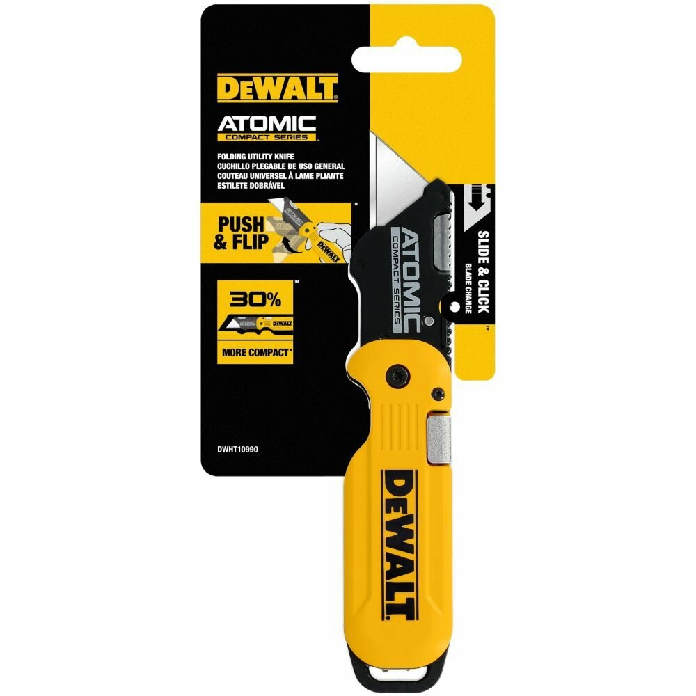 Складной нож DEWALT DWHT10990, Atomic compact series, желтый