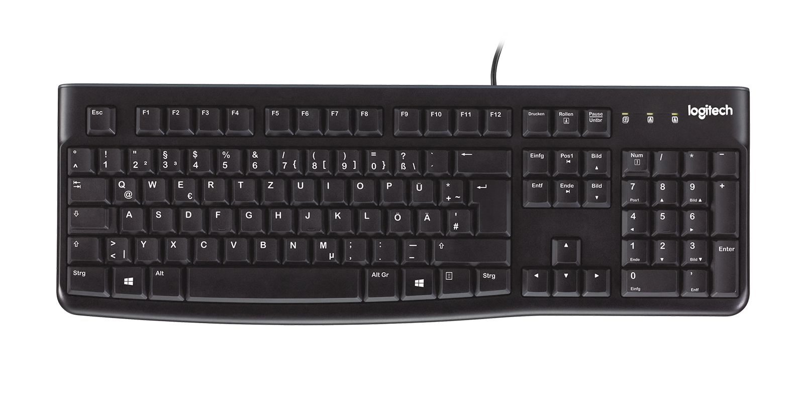 Клавиатура Logitech K120, проводная, с поддержкой русского языка