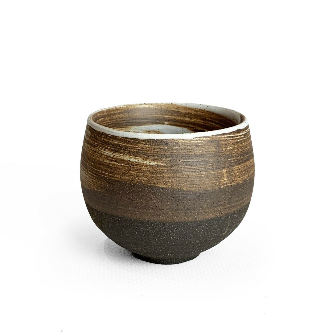 Чашка чайная (пиала) - Осенний бал, обжиг в печи, керамика, 80 мл. (265005b)