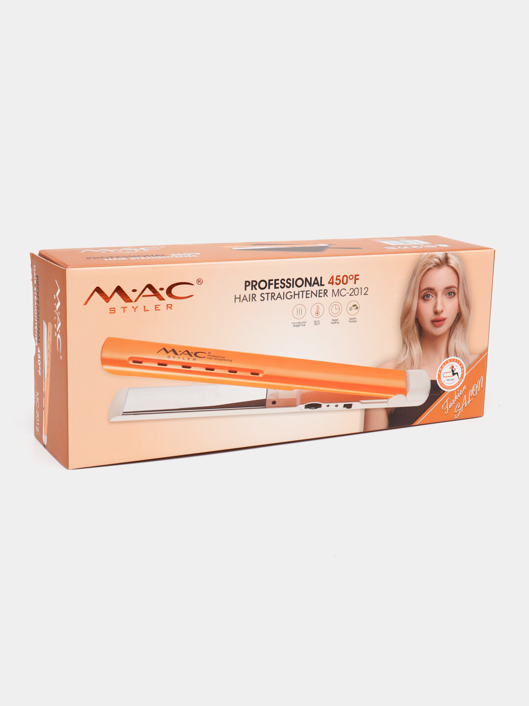 Профессиональный утюжок, выпрямитель для волос MAC Styler MC-2012 , LCD дисплеем с титановой пластиной