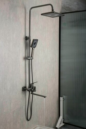 Изображение товара Душевая система Frap "F2471-9", однорычажная, оружейная сталь