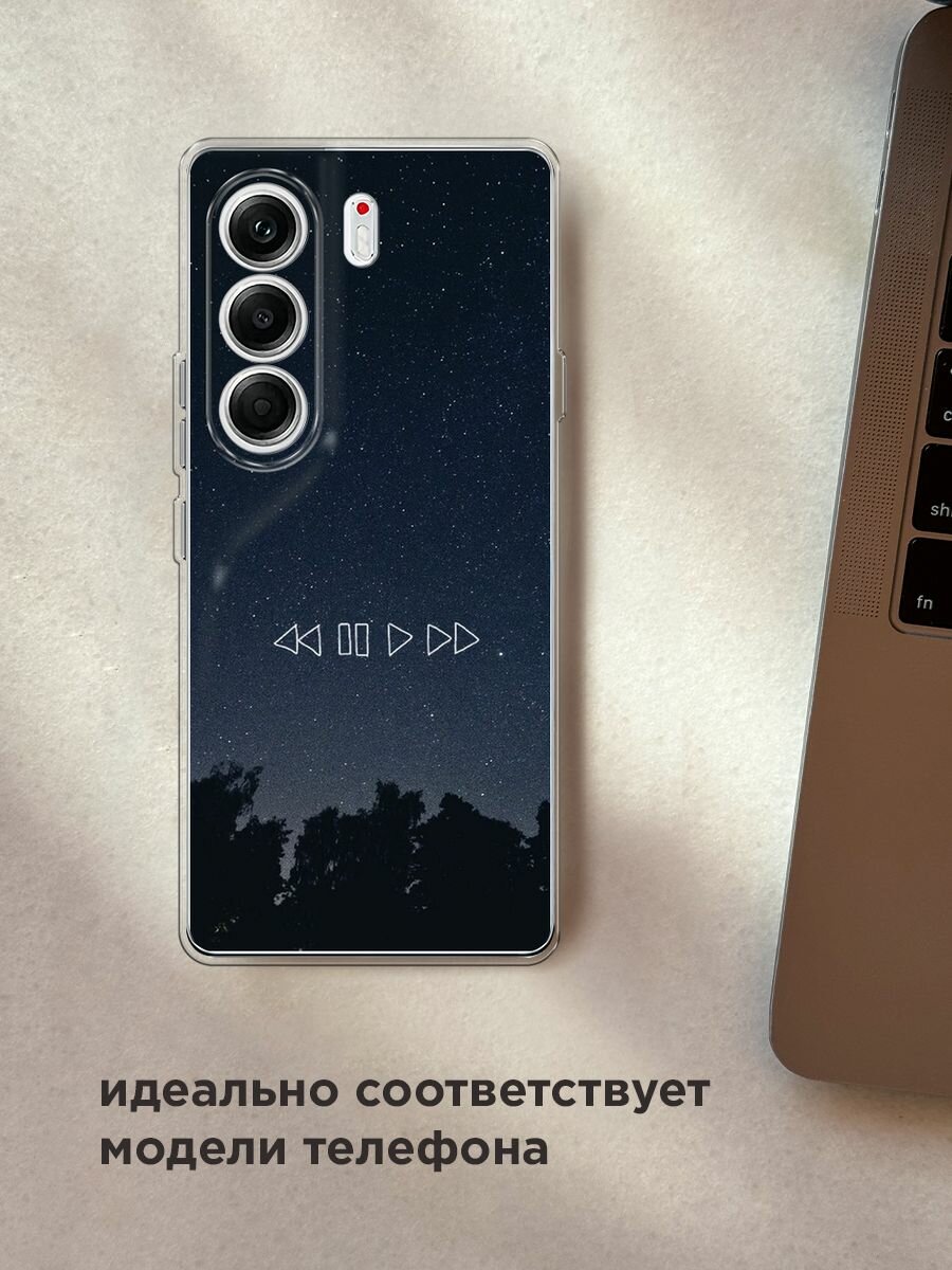 Чехол на Tecno Camon 40 Pro 5G / Текно Камон 40 Про 5G с принтом "Космическая музыка" — фото 1