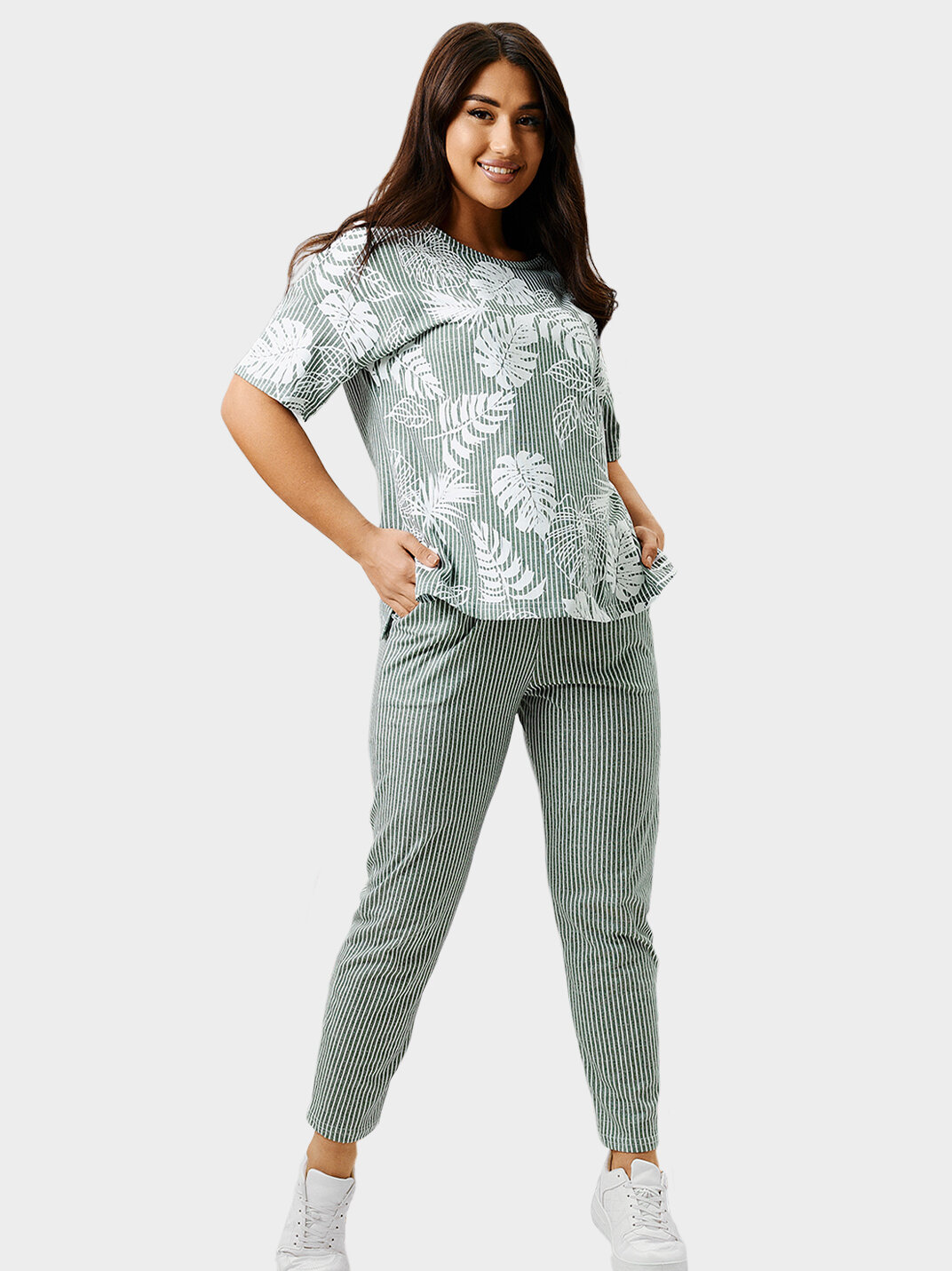 Комплект одежды Натали Суслова размер 52 зеленый