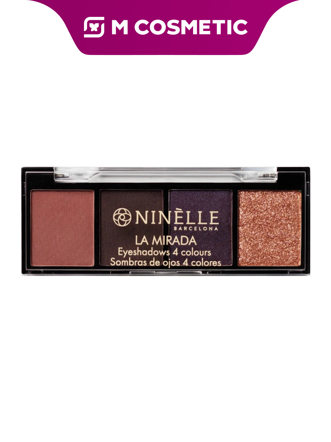 Тени для век Ninelle La Mirada №503 4 оттенка, розово-фиолетовые, 3.3 г