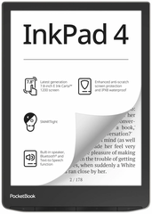 7.8" Электронная книга PocketBook InkPad 4 1872x1404, E-Ink, 32 ГБ, Stardust Silver