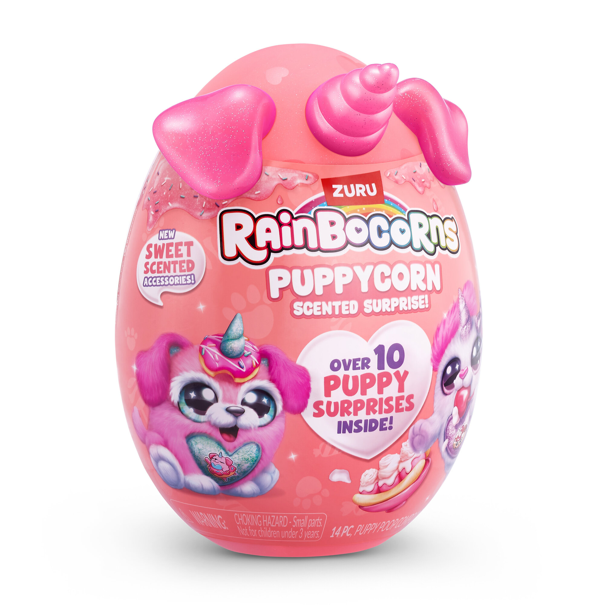 Игрушка-сюрприз ZURU RAINBOCORNS Puppycorn Scent, Плюшевый щенок с ароматизированными аксессуарами, игрушки для девочек, 9298