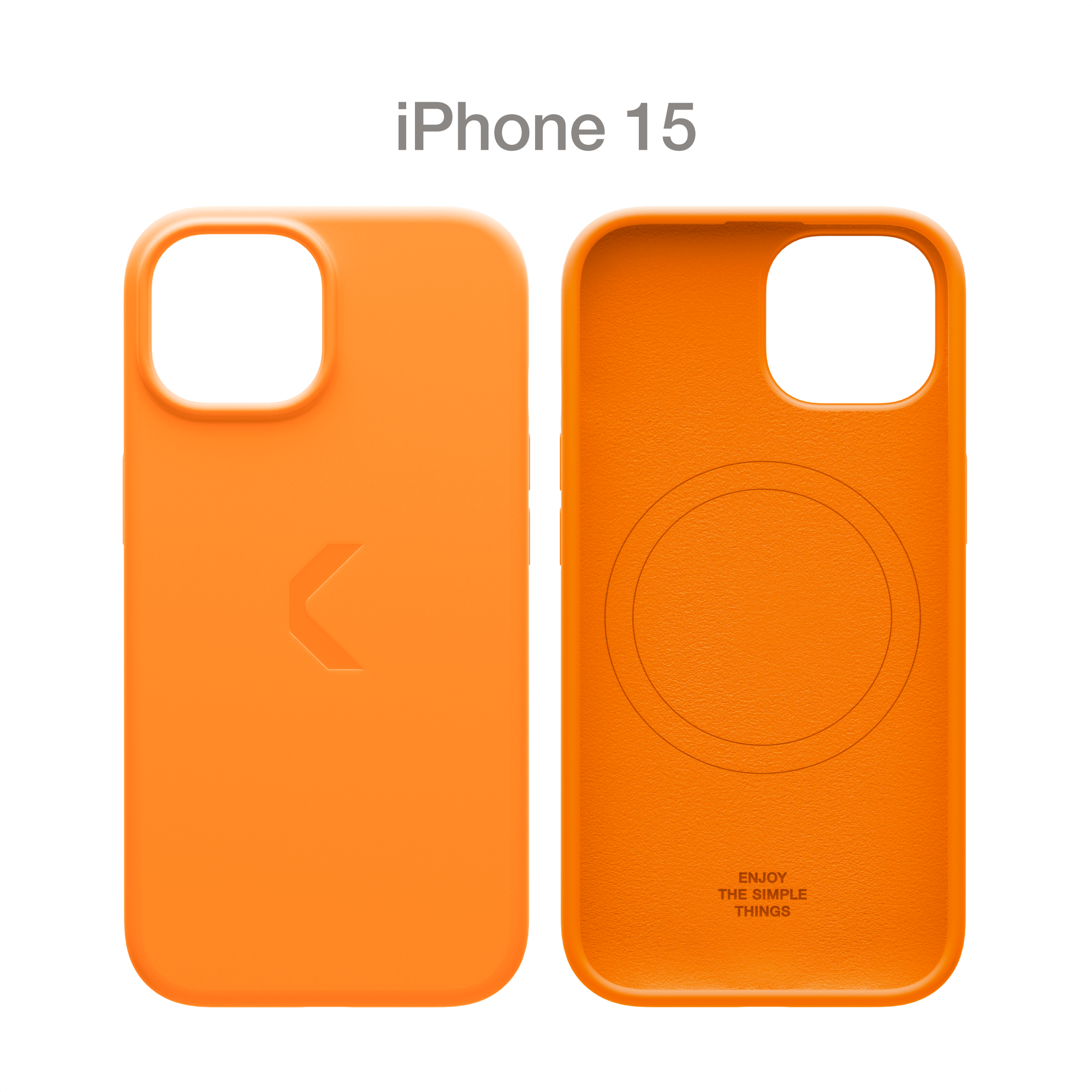 Силиконовый чехол COMMO Shield Case для iPhone 15, с поддержкой беспроводной зарядки, Orange