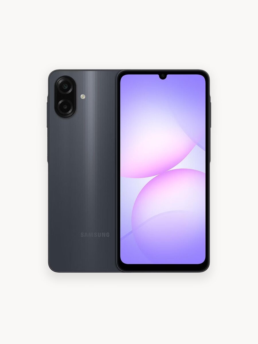 Samsung Galaxy A07 4/128Gb черный 6.7" экран 90 Гц 5000 мА·ч Android 15