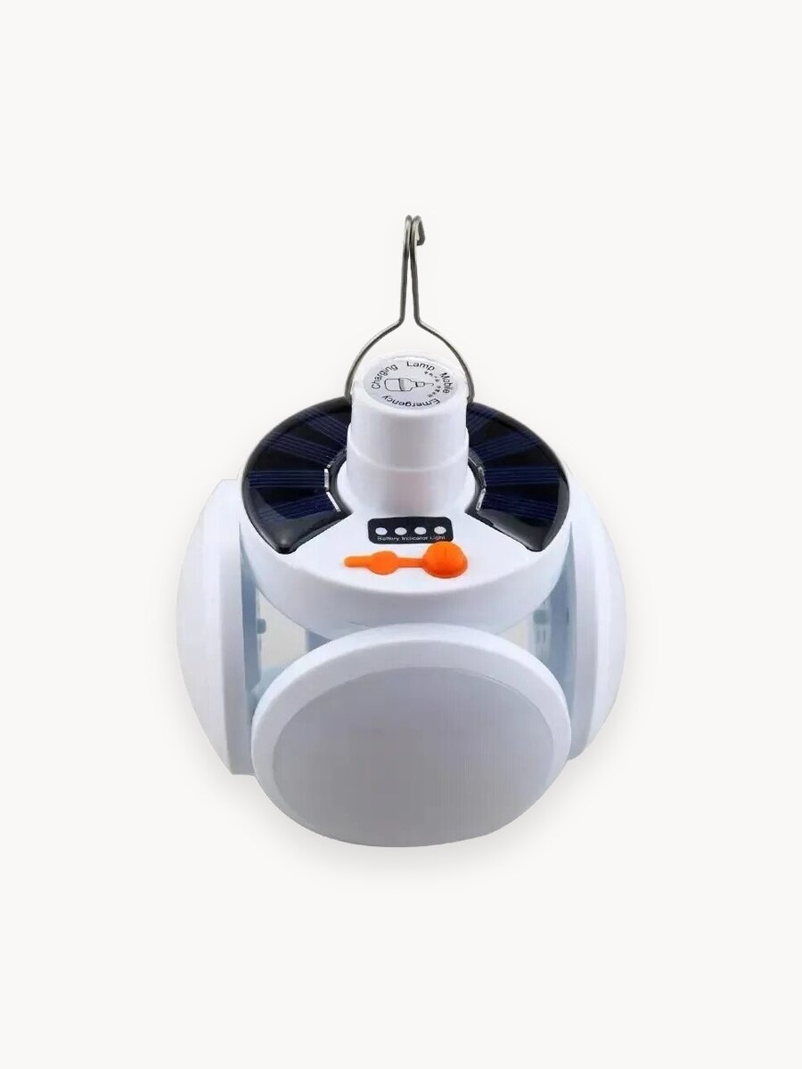 Светодиодный дачный/походный/туристический складной фонарь на солнечных батареях