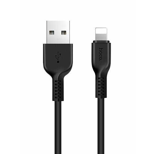 Дата-кабель USB 2.0A для Lightning 8-pin Hoco X13 TPE 1м Black