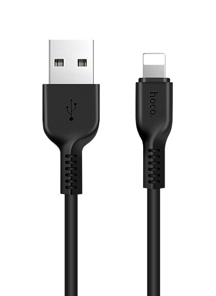 Дата-кабель USB 2.0A для Lightning 8-pin Hoco X13 TPE 1м Black