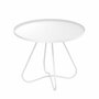 Журнальный столик, круглый D 45см, металл, кофейный столик в стиле лофт, белый