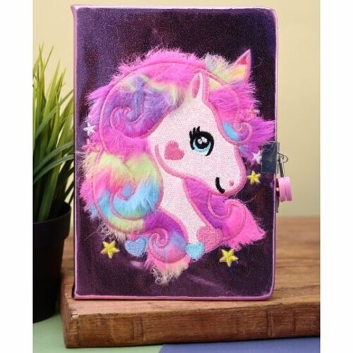 Блокнот плюшевый Ilikegift Beautiful unicorn, purple