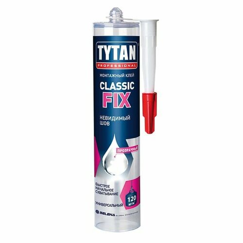 монтажный каучуковый клей tytan professional classic fix Клей монтажный универсальный Tytan Professionall Classic Fix прозрачный 100 мл.