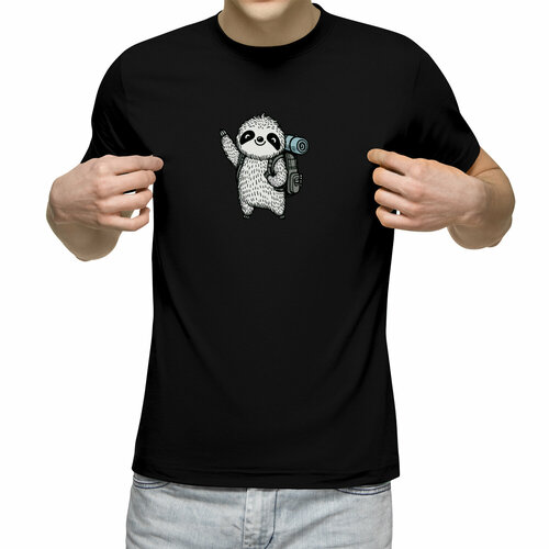 Футболка Us Basic, размер L, черный printio коробка для футболок ленивец турист