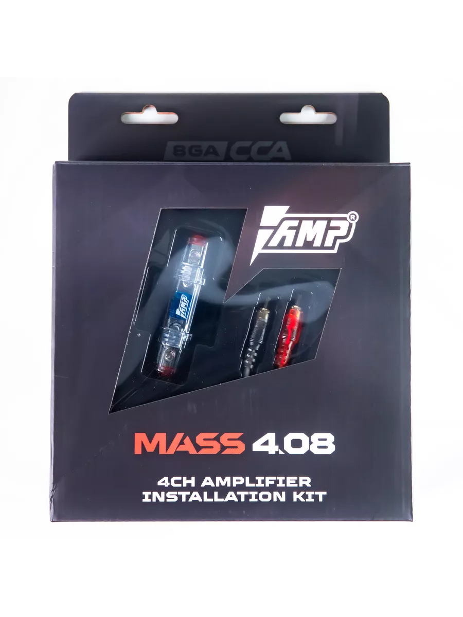 Провода комплект AMP MASS 4.08 для 4х канального усилителя (CCA)