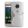 Полупрозрачный дизайнерский силиконовый чехол для Моторола Мото Ж5с / Motorola Moto G5s Кошки принт