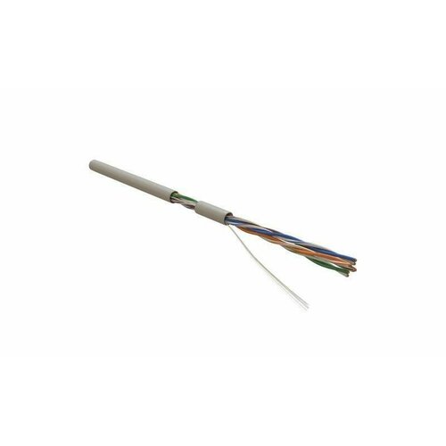 Кабель витая пара UUTP кат5E 4х2х24AWG solid PVC UUTP4-C5E-S24-IN-PVC-GY-305 сер м Hyperline 41903 80₽