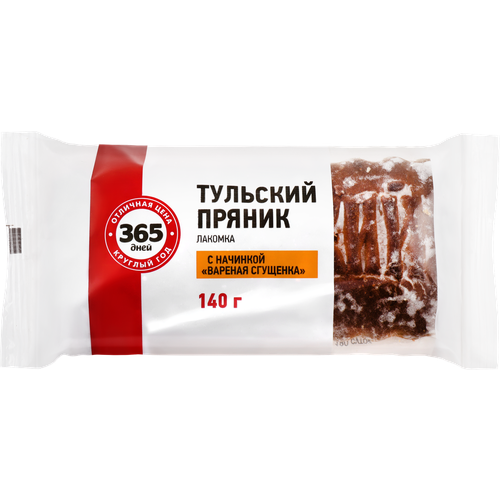 Пряник 365 дней Тульский с вареной сгущенкой, 140г