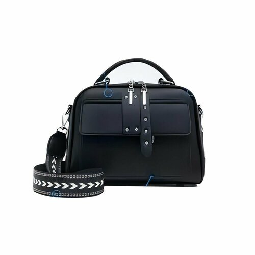 Сумка кросс-боди КожаноFF, фактура гладкая, черный