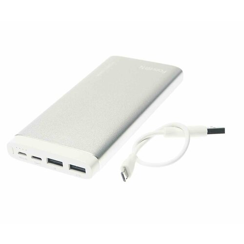 Аккумулятор внешний 10000мАч для зарядки мобильных устройств FS-PB-902 sliver FAISON 2178₽