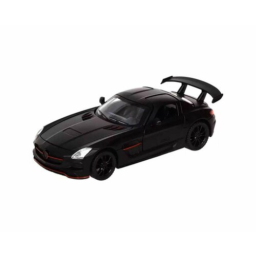 Машинка игрушечная - 32651-1 Mercedes-Benz SLS AMG, 1:32, инерционная, черная, 1 шт модель машины mercedes benz g350d 1 32 15см свет звук инерционный механизм 68436