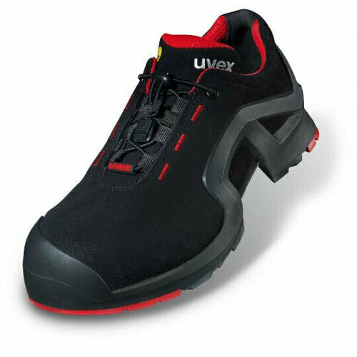 Защита ног UVEX Arbeitsschutz 85162 - Unisex - Adult - Safety shoes - Black - Red - ESD - S3 - SRC - Speed laces